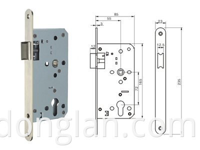 Security Door Stainless Steel Lockbody Anti-theft Door Lock Body General Double Live Electronic Door Lock-body